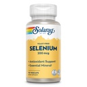 Solaray Kvasnica bez selénu 200mcg, Selén Kapsule od Zdravá funkcia štítnej žľazy a imunitná podpora, Dodatok k vysokej absorpcii, Vegan, 90 Servings, 90 VegCaps