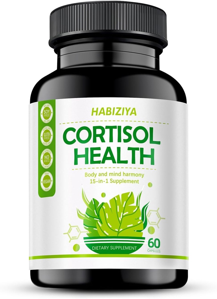 Cortisol Supplement with Magnézium Glycinate Ashwagandha Rhodiola Rosea 15-in-1 Advanced Cortisol 60 Počet 2 Mesiac dodávky