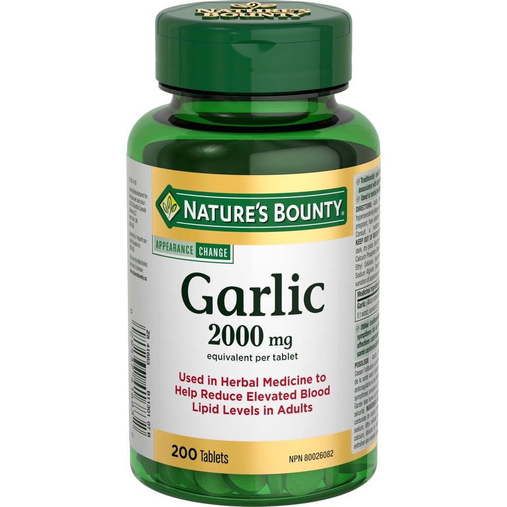 Prírodné Cesnak 2000mg, 200 Tablety