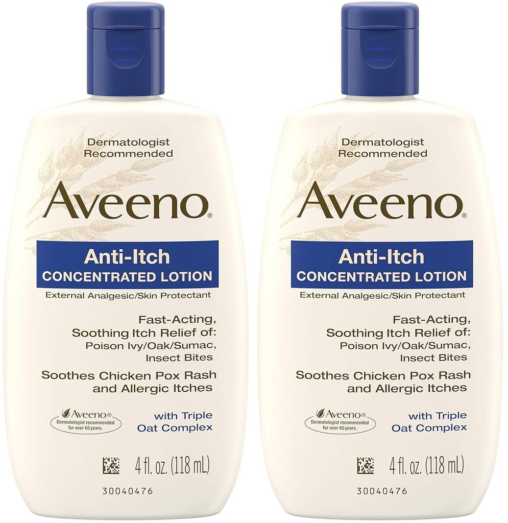 Aveeno, anti- svrbenie koncentrované mlieko, 4 fl oz- balenie po 2