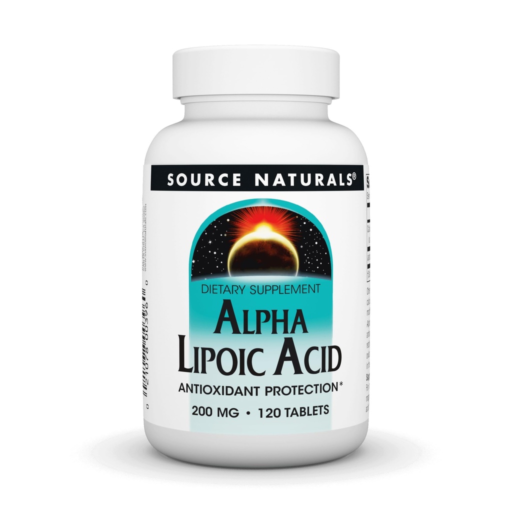 Zdroj Naturals Alpha Lipoic Acid 200 mg podporuje zdravý metabolizmus cukru, funkcia pečene a výroba energie - 120 tabliet