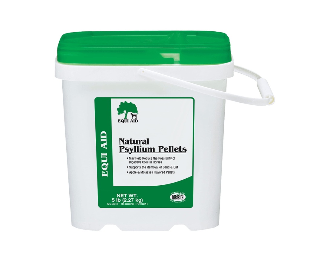 Farnam Equi Aid Natural Horse Psyllium Pellets Supplement for Horses, podporuje odstránenie piesku a štipky z ventrálnej kolóny, 5 libra, 16 lopatiek