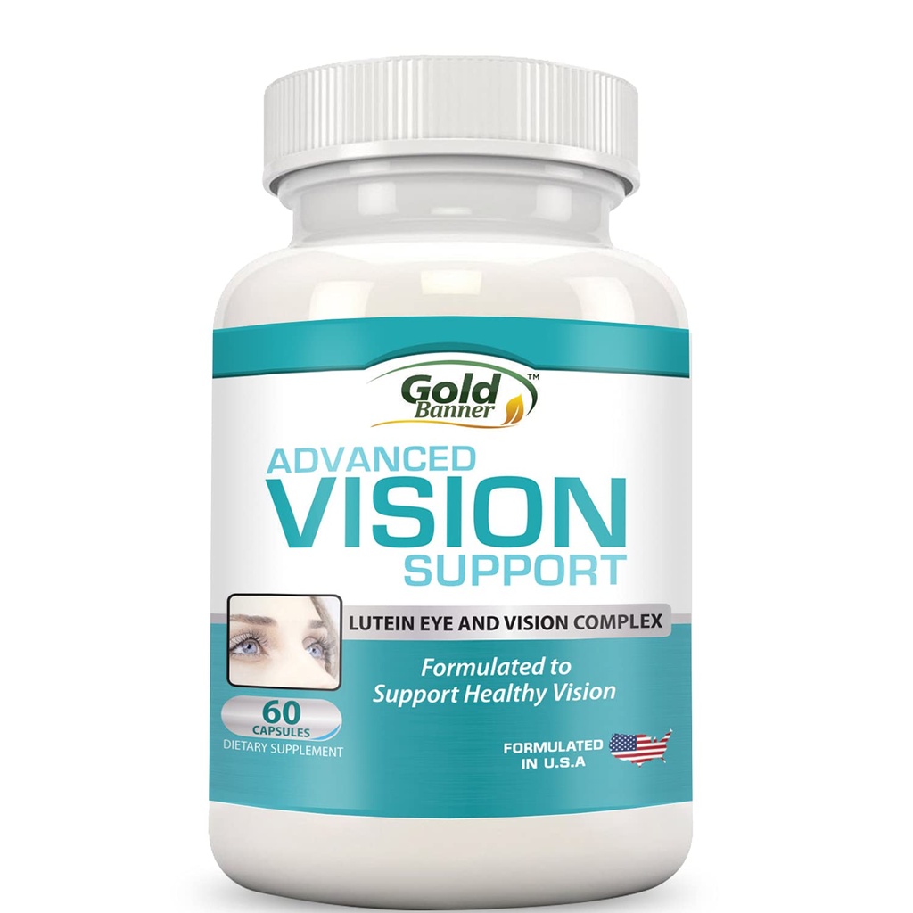 Advanced Vision Support - Lutein komplex pre oči a zrak s luteinom, čučoriedkami, zinkom, hroznovým semenom a esenciálnymi vitamínmi - All Natural Retina Kapsule od Očné zdravie - Made in USA