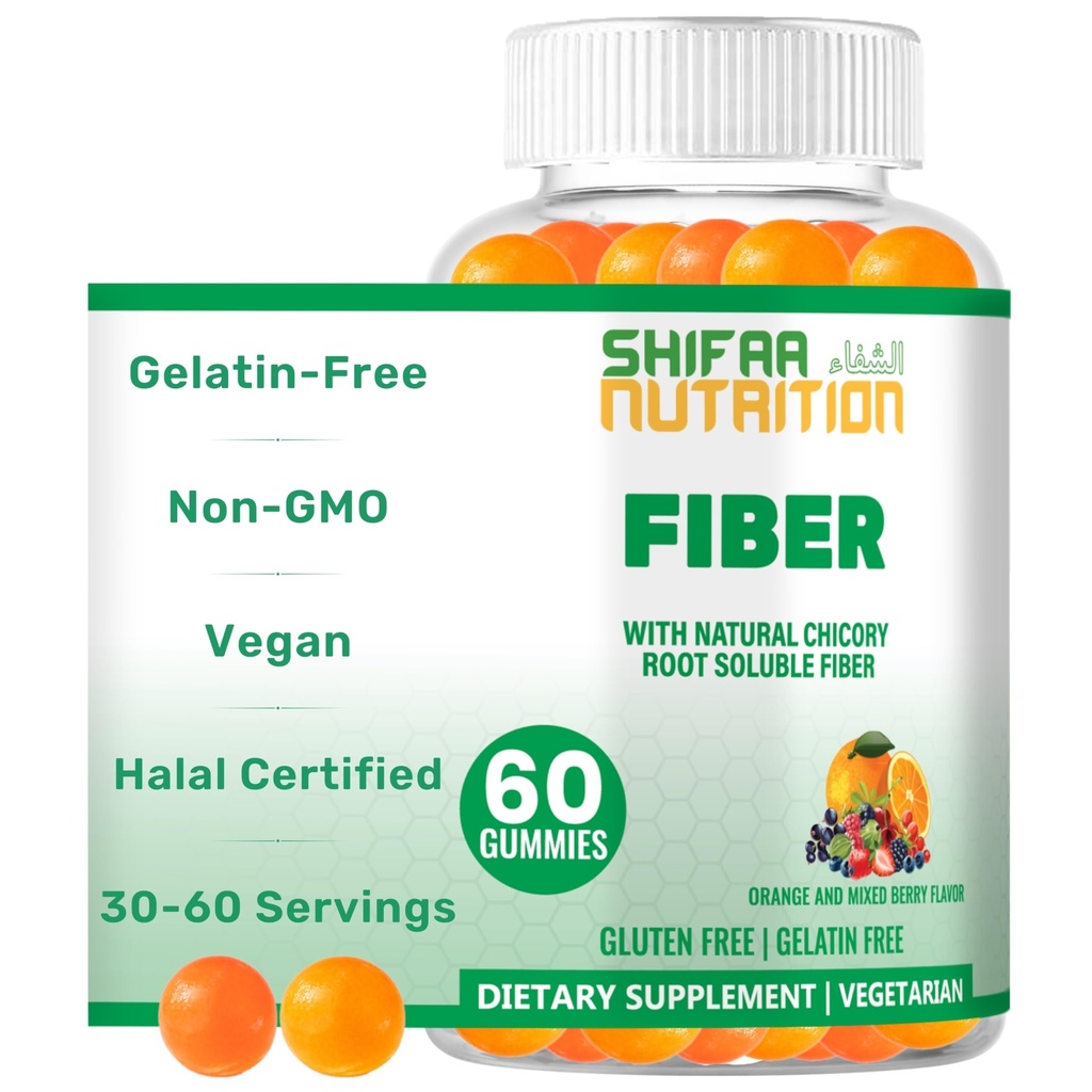 SIFAA NUTRITION Halal & Gluten Free Fiber Gummies for Kids & Adults 