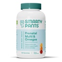 SmartyPants prenatálne vitamíny pre ženy, multivitamínové Gummy: Omega 3 Rybí olej (EPA/DHA), biotín, metylfolát, vitamín D3, C, vitamín B12, B6, A, K & Zinok, Inozitol, 120 Počet (30 dní)