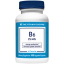 Vitamín B6 a podporuje výrobu energie a 25 MG (100 rastlinných kapsúl)