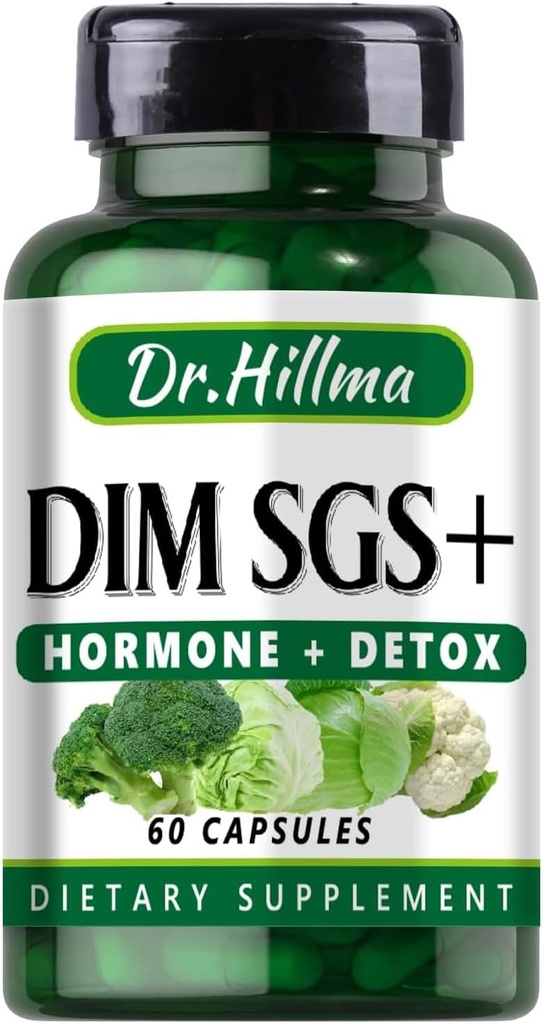 Dim Hormone Detox Supplement 200Mg Diindolylmetán podporuje normálne Estrogen doplnok pre ženy, Hormonálne akné Hot Flash Doplnky, Menopauza podpora, podporuje detoxifikácia [60Capsules]