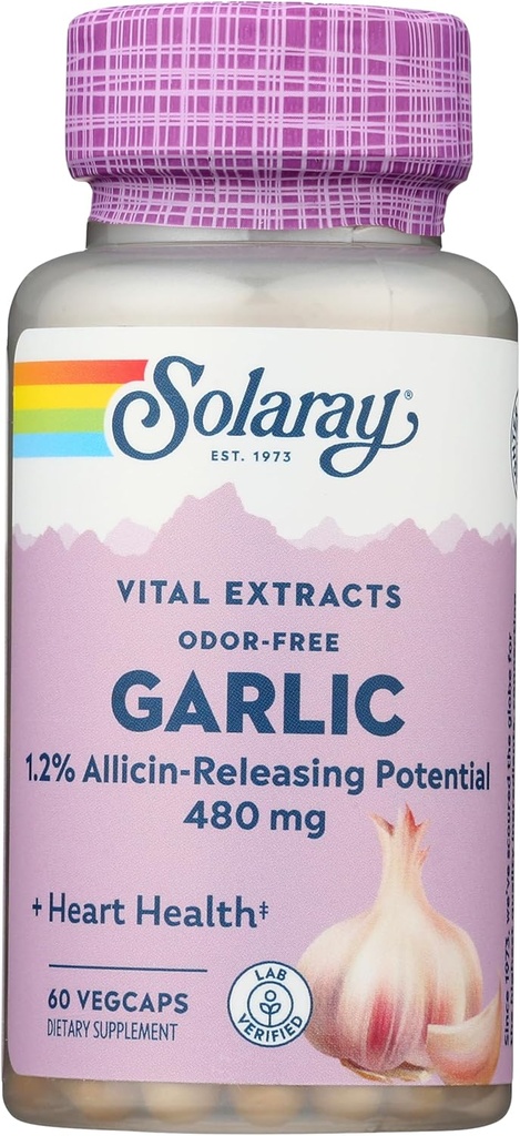 SOLARAY Cesnak Supplement, 500mg 60 Počet