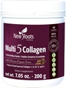 NEW ROOTS HERBAL Multi 5 Coco Collagen Powder Supplement (Typy I, II, III, V a X) Hydrolyzed Collagen - Dairy & Gluten Free - 12g per Serving - Chocolate Flavor, 7.05 oz