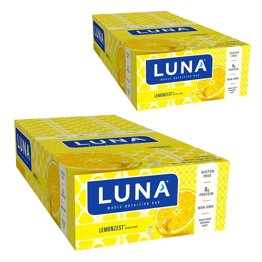 LUNA BAR - bezlepkové tyčinky - citrónová Zest Flavor - (1,69 Ounce Snack Bars, 30 gróf)