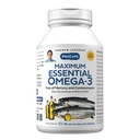ANDREW LESSMAN Maximum Essential Omega-3 Unflaved, 60 Softgels - Ultra-pure Omega-3 Fish Oil 1200 mg-Vysoká DHA, No Mercury Supplement-Mall, Ľahko prehltnúť Fish Oil Kapsule