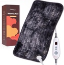 Bearhug Electric Heating Pad 12'x24' Double-Sided Faux Fur Heated Pad, 6 Tepelné úrovne, 2H Auto-Off, Moist & Suché tepelné terapie pre úľavu od bolesti chrbta, Machine Washable, ETL Certified - Darček box
