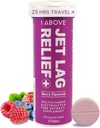 1Above Jet Lag Relief Tablety - Berry-Flaved Effervescent Multivitamín s Pycnogenol Cestovanie doplnok pre hydratáciu, energiu, imunitnú podporu a rýchlejšie zotavenie - letu Essential, 10 tabliet