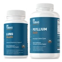 Dr. Tobias Lung Health & Psyllium Daily Supplements, Pľúcna očista & Detox Formula, podporuje zdravé pohyby čriev s Psyllium Husk, Vitamín C, Butterbur, Quercetin, Daily Fiber a Lung Supplement