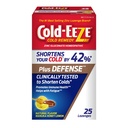 Cold-Eeze Plus Defense Natural Manuka Honey Lemon Zinok Lozenges, Homeopatické Cold Remedy, Skráti bežné studené príznaky, podporuje imunitné zdravie, Sambucus Nigra, Echinacea a Rose HIPS, 25 Ct.