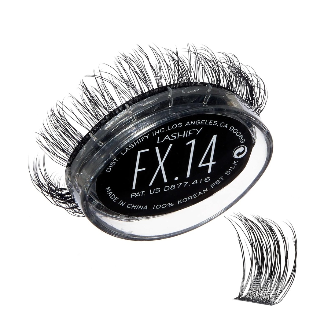 Lashify Fluffy FX 14mm Gossamer DIY predĺženie rias znovu naplniť, Pre najviac kučeravé a Fluttery vzhľad, čierna, jednoduché falošné Lashes