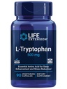 Predĺženie života L-Tryptofán, 500 mg, podporuje zdravé hladiny serotonínu a podporuje zdravý spánok, náladu, reakciu na stres a satiety, bezlepkové, iné ako GMO, vegetariánske, 90 kapsúl