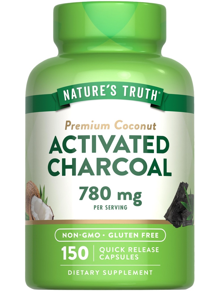Pravda prírody Aktivované Charcoal Kapsule 780 mg 