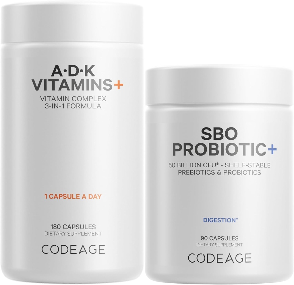 Cholekalciferol, vitamín K, 50 miliárd CFU SBO Probiotický Blend, non-GMO
