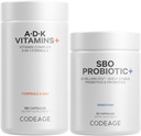 Cholekalciferol, vitamín K, 50 miliárd CFU SBO Probiotický Blend, non-GMO