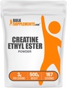 BulkSupplementments.com Creatin Etyl Ester HCl Powder - Creatin Supplement, Creatin Ethyl Ester Powder - Neochutené a bez lepidla, 3g na obsluhu, 500g (1,1 lbs) (Pack of 1)