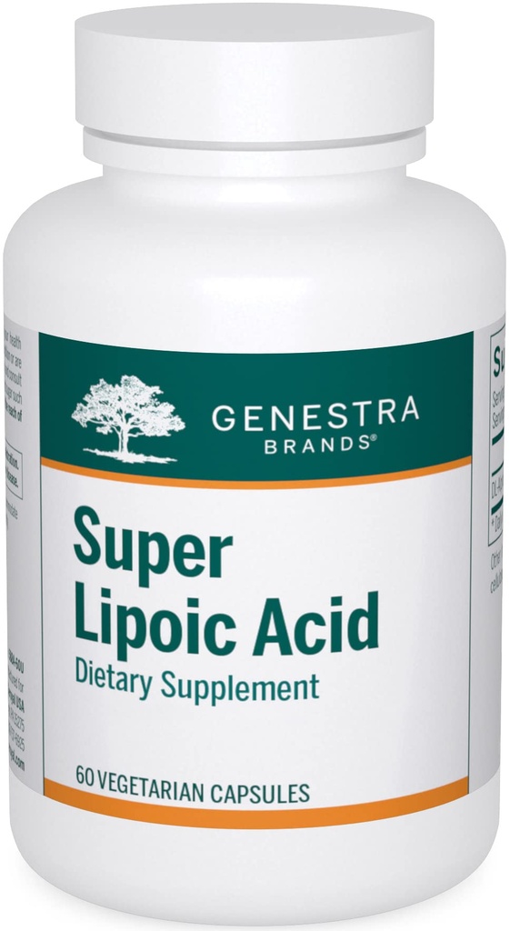 Genestra Brands Super Lipoic Acid - Alpha Lipoic Acid na podporu metabolizmu a antioxidantov - 60 kapsúl