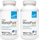 XYMOGEN Omega MonoPure 1300EC Bundle - 60 Softgels + 120 Softgels - Fish Oil with 3X Greater Absorption - DHA EPA Omega 3 Supplement for Heart Health + Cognitive Support