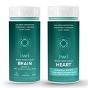 Iwi Life Brain & Heart Omega-3 Bundle, 30 Servings, Vegan Plant-Based Algae Omega 3, Krill & Fish Oil Alternative, No Fishy Dochute