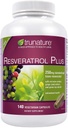 trunature Resveratrol Plus Standardized Trans- Resveratrol 250 Milligram, 140 Vegetariánske kapsuly