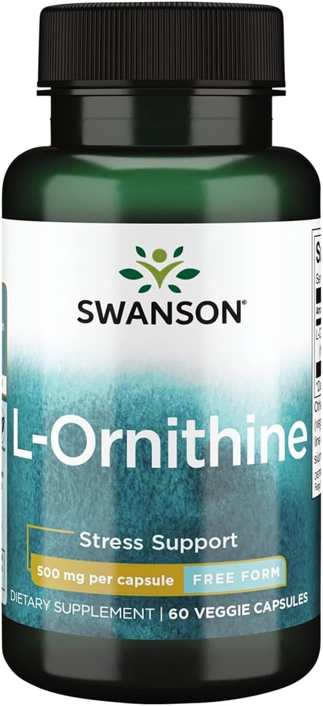 Swanson L- Ornitin Amino Acid 500 Milligrams 60 Veg kapsuly