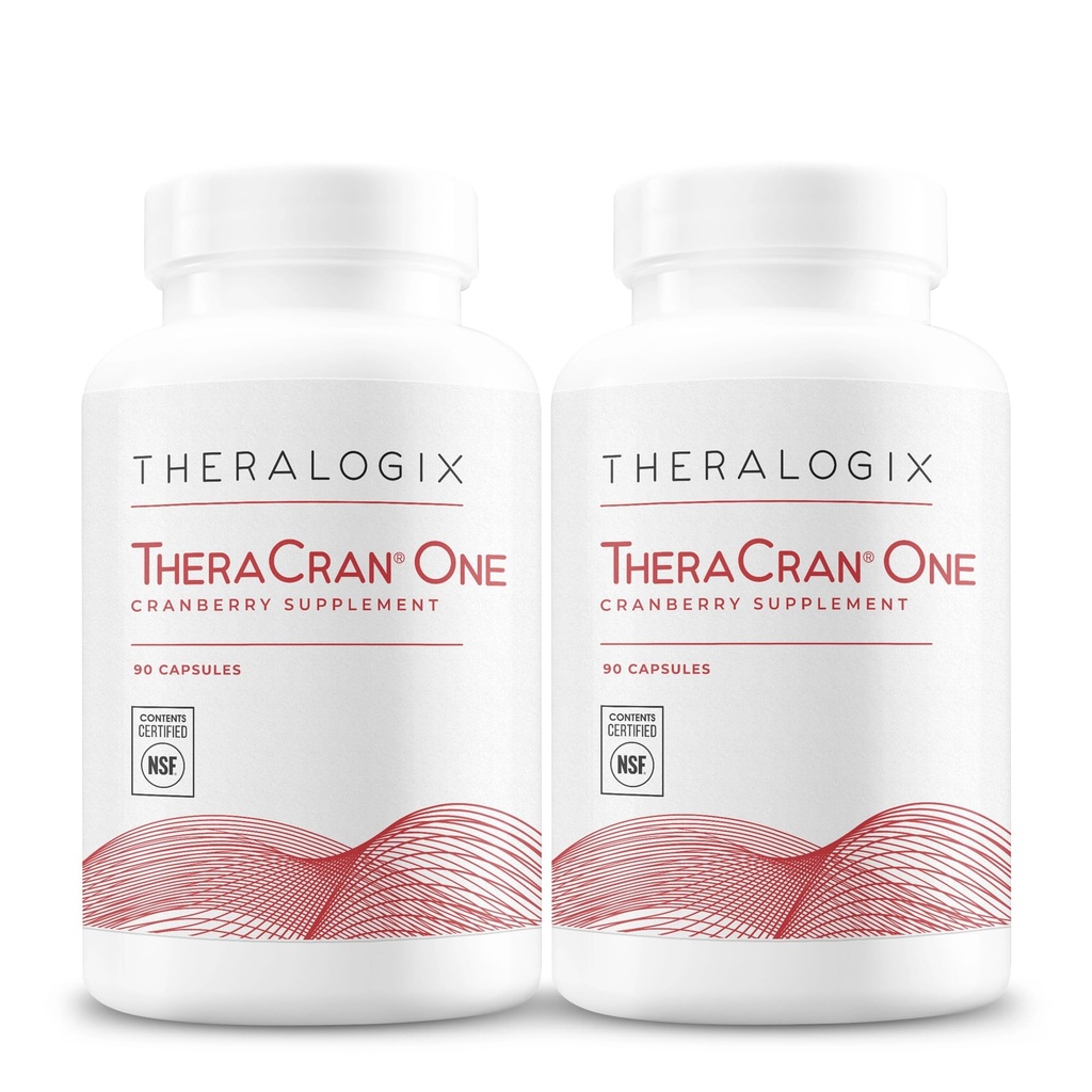 Theralogix TheraCran One Cranberry Kapsule - 180-Day Supply - Cranberry Supplement for Men & Women - Cranberry Pills to Support Urinary Tract Health* - 36mg PACs per Capsule - NSF Certified, 180 Coun