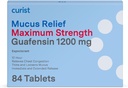 Curist Guaifenesin Musus Relief 1200 mg Maximum Strength OTC - 84 Gróf Rozšírené tablety na uvoľnenie - Znížiť Muscus Clear Congestion (84 Počet tabliet hromadný balenie)