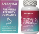 Premium Fertility Gummies for Women, Premium Feminine Balance Gummies, with Inositol, CoQ10, Folát and Vitamíny, Support Hormone Balance, Ovulation/Menstrual Cycle, 1 mesiac dodávky