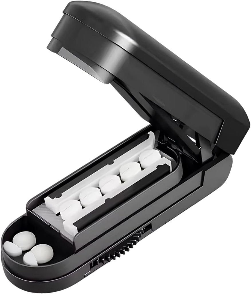Pill Cutter, Pill Cutter Splitter pre malé a drobné pilulky, Cut pilulky, Vitamíny, Tablety, Nastaviteľné pilulky Cutter pre malé alebo veľké pilulky so skrytými Sharp nerezové čepele, Cestovanie