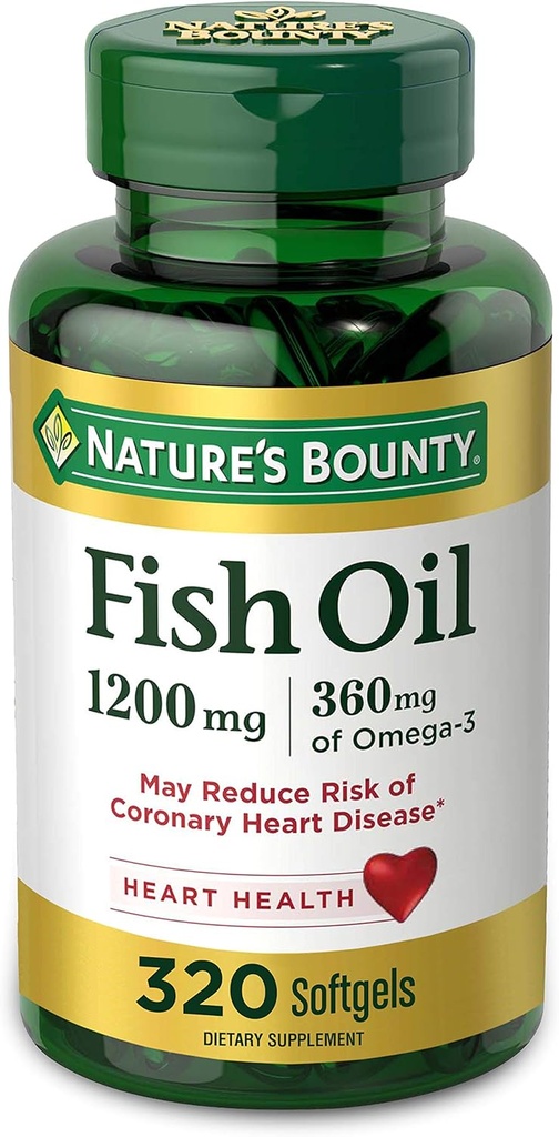 Nature's Bounty Fish Oil Softgels 1200 mg, 320 Počet