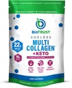 BioTrust Multi Collagen Protein Powder + Keto MCT Oil – 5 Types (I, II, III, V, X) & 100% Caprylic Acid C8 - Support Elevated Ketones, Metabolism, Joints & Beauty All in 1 Collagen Powder (Unflavored)