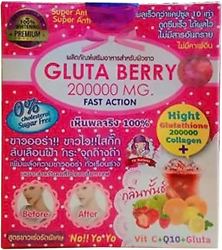 2Box. Gluta Berry Juice doplnok 200000mg. Zvýšte silu bielej aury Po celom tele biela aura koža biela bledne tmavé škvrny rýchle vstrebávanie efektívne1 Box / 10 vreciek.