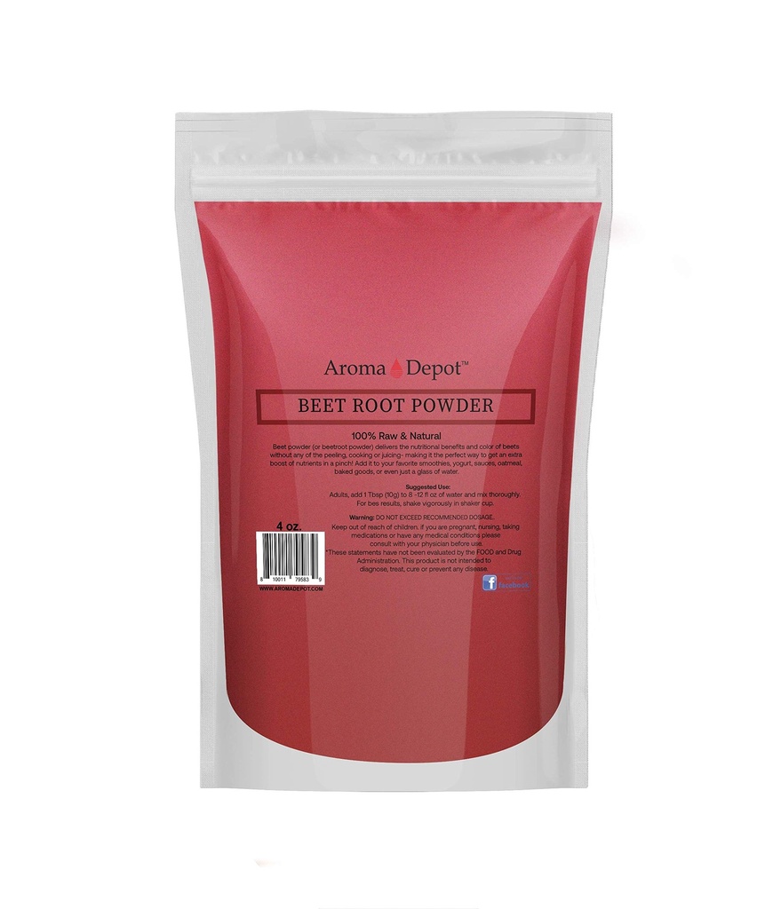 Repa Root Powder 4oz by Aroma Depot Raw & Non-GMO I Vegan & Gluten Free I Nitric Oxide Booster I Boost Vytrvalosť a zvyšuje energiu I imunitný systém Booster I 100% Natural