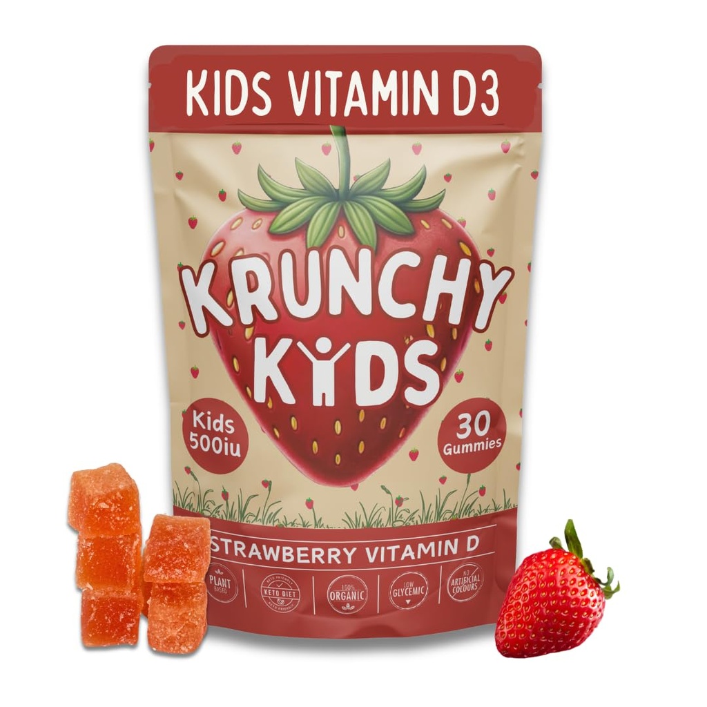 500IU vitamín D3 Gummies - Organické, rastlina-založené, bez cukru 
