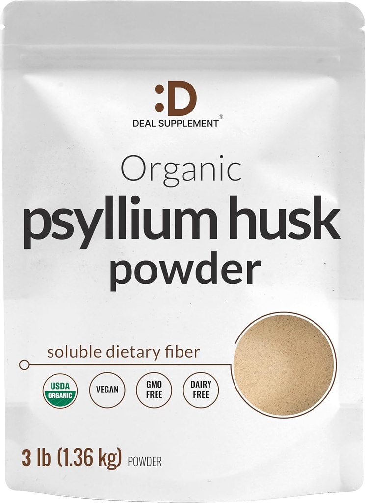 DOPLŇUJÚCE INFORMÁCIE Organické Psyllium Husk Powder, 3lbs (48oz) 