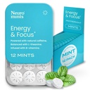 NeuroGum Energy Kofeínové mäty (144 kusov) - Cukor bez obsahu L-teanínu + prírodný kofeín + vitamín B12 & B6 - Nootropný Energie & Focus Supplement for Women & Men - Keto & Vegan, Peppermint Flavor