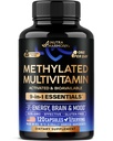 Metylované multivitamíny - B2, B6, 5-MTHF & B12  Supplement with TMG - Energy, Brain & Mood - Vegan - Made in USA - 120 Kapsule