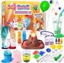 UNGLINGA 30+ Experimenty Science Kits for Kids, S.T.E.M. Educational Project Activities Hračky Darčeky pre chlapcov Dievčatá, Chemistry Set, Bouncy Ball, Sopka Eruption