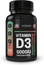 Vitamín D3 5000IU Cholekalciferol - Podpora kosti a svalov - 365 Softgels - Vyrobené v USA