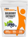 BulkSupplementments.com Čučoriedkový extrakt prášok - čučoriedkový extrakt doplnok, bylinné doplnky - Vegan & Glulten Free, 500mg per Serving, 100g (3,5 oz) (Pack of 1)