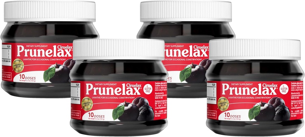 Prun relax Cirulax Regulárna sila Laxative Jam - Vegan & Gluten-free Natural-Ingredient Laxative pre príležitostné zápcha - 5.3 oz (Späť zo 4)