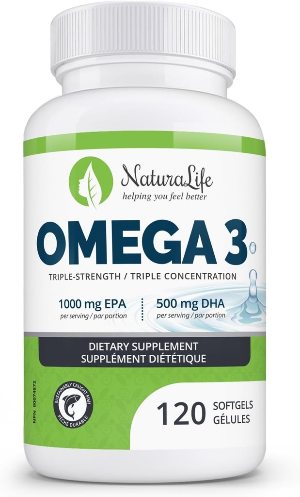 Triple Sila Omega 3 Rybí olej Kapsule 