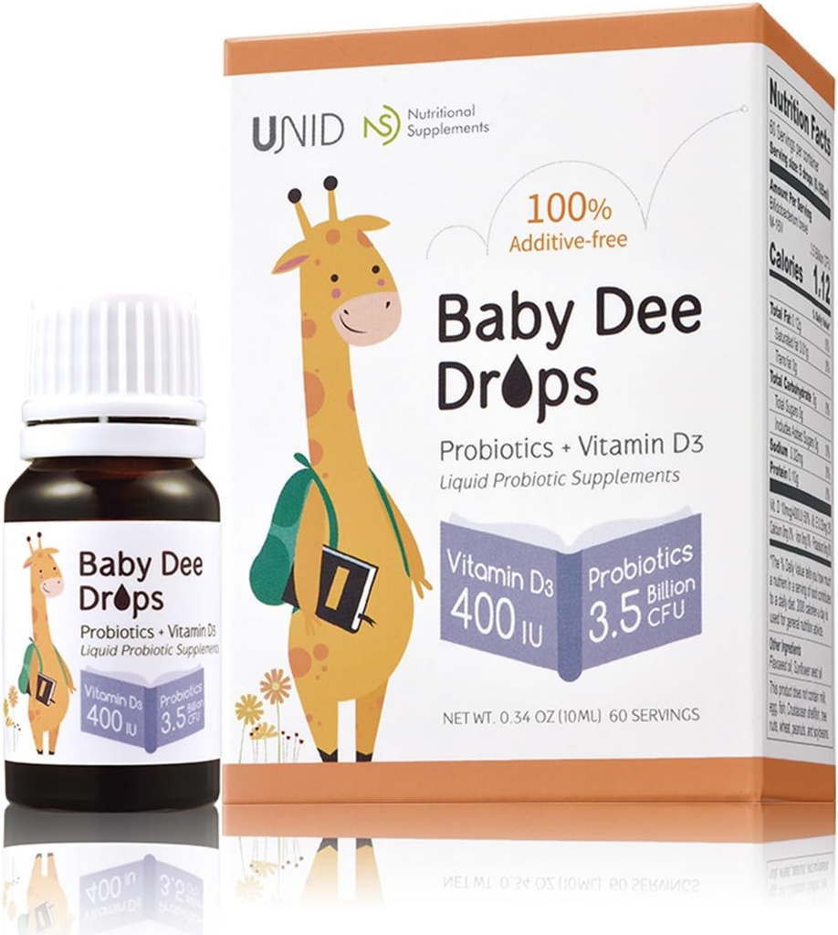 BabyDee kvapky Probiotiká (3, 5 miliardy CFU) + Vitamín D3 (400 IU) 