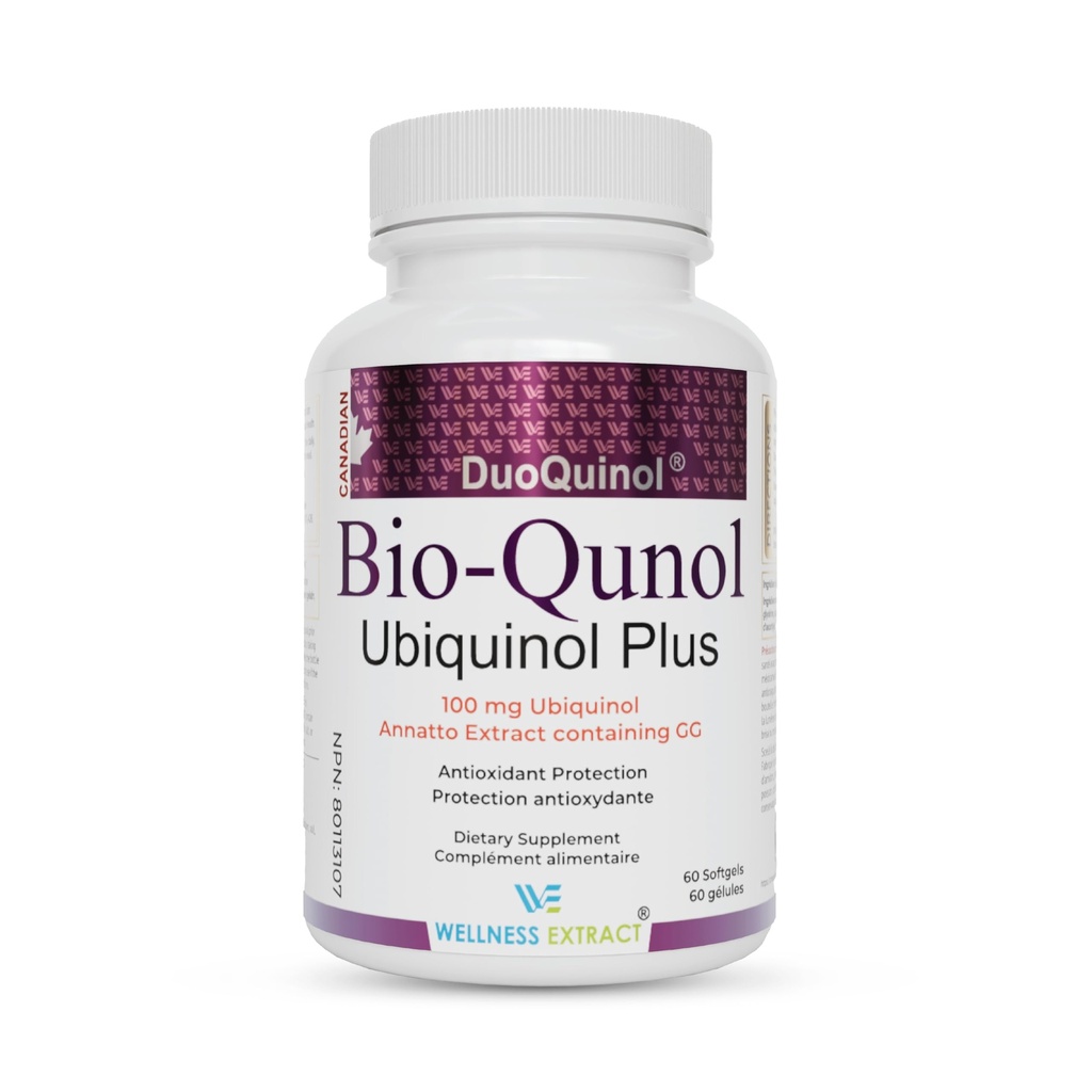 WELLNESS EXTRACT BioQuinol Ubichinol (CoQ10) s Geranylgeraniolom 