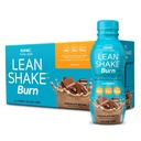 GNC Lean Shake Burn With Caffeine, Meal Replacement, Chocolate Mocha, 25 g Protein, Klinicky preukázané riadenie hmotnosti, Pripravený na pitie, Zero Pridané cukor, 14 oz Fľaše, Balenie 12
